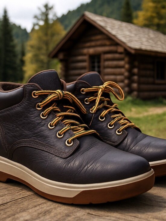 Timberland Men Leather Chukka Boots Size 10 Rustic Outdoor Workwear Cabin Rugged - Picture 1 of 12